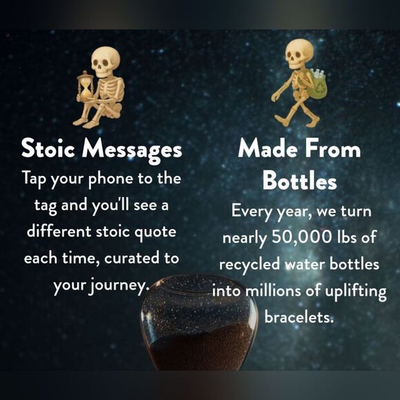 ZOX "LIFE IS SHORT" #607 OMBRE SKULL INTERACTIVE collectible wristband - Picture 8 of 11